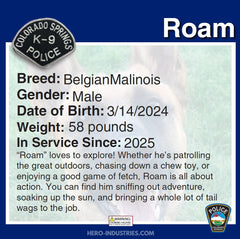 CSPD Ambassador K9 Roam Stuffie